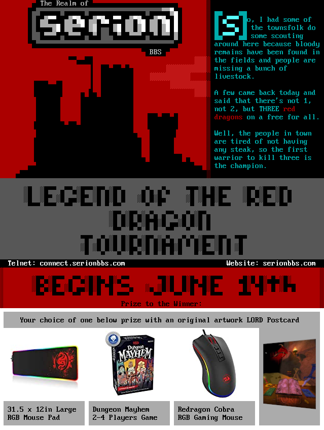 LORD Legend of the Red Dragon Prizes